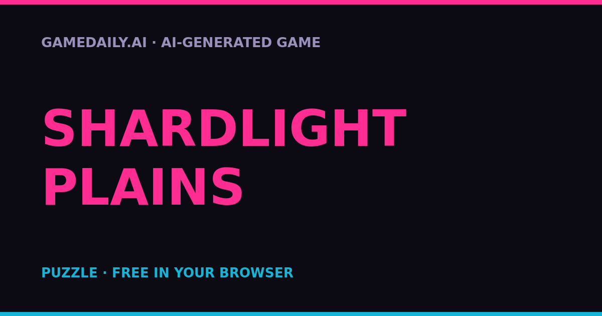 Shardlight Plains — AI game thumbnail