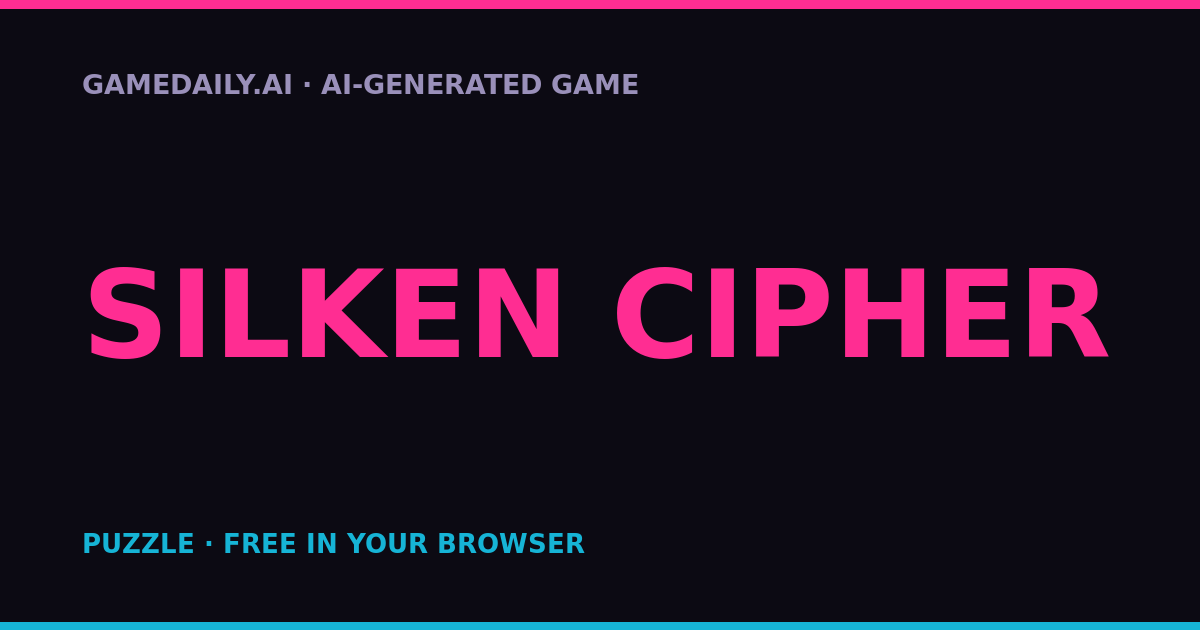 Silken Cipher — AI game thumbnail