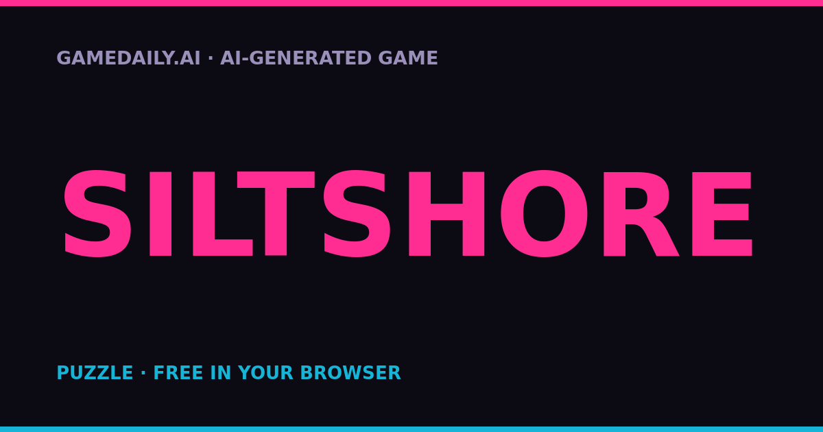 Siltshore — AI game thumbnail