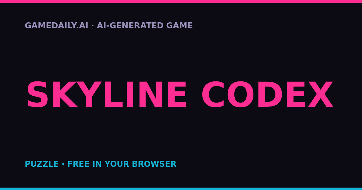 Skyline Codex — AI game thumbnail