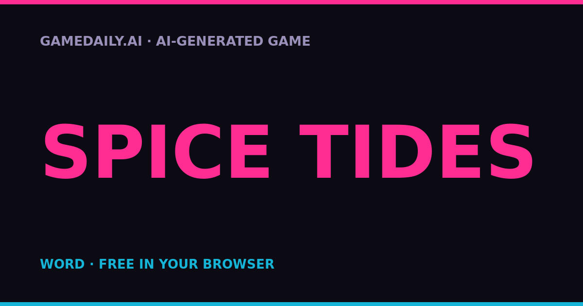 Spice Tides — AI game thumbnail