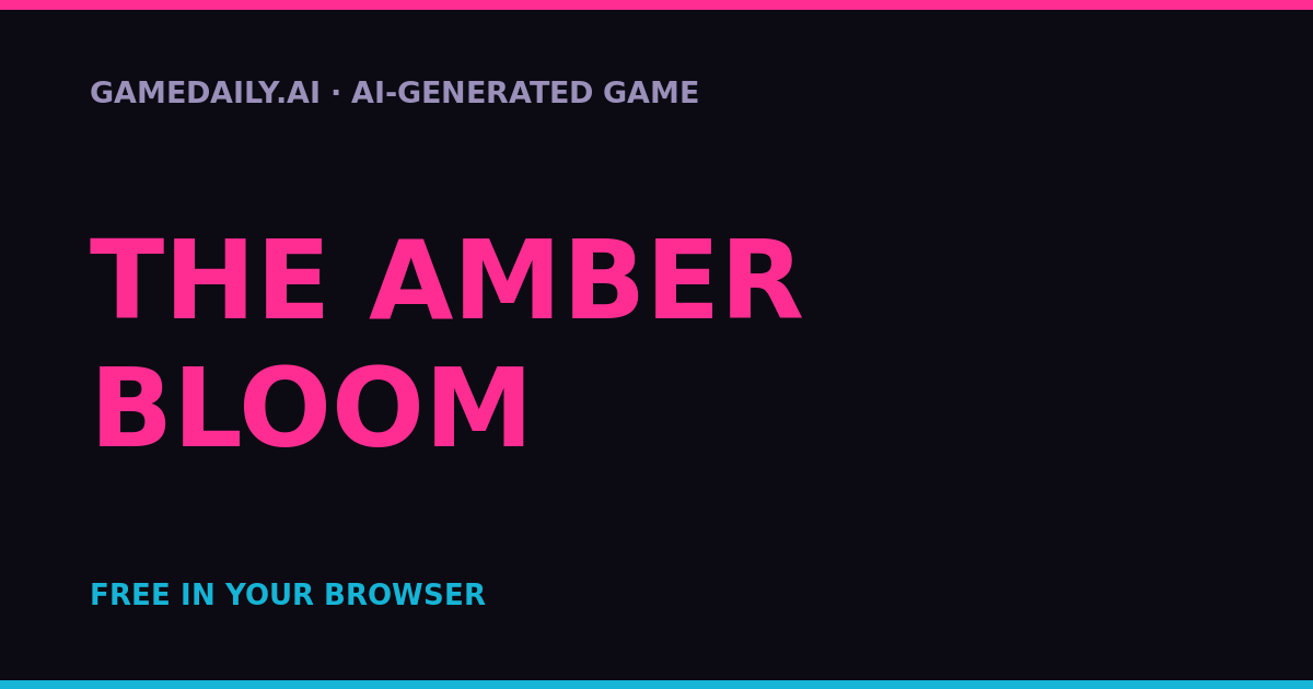 The Amber Bloom — AI game thumbnail