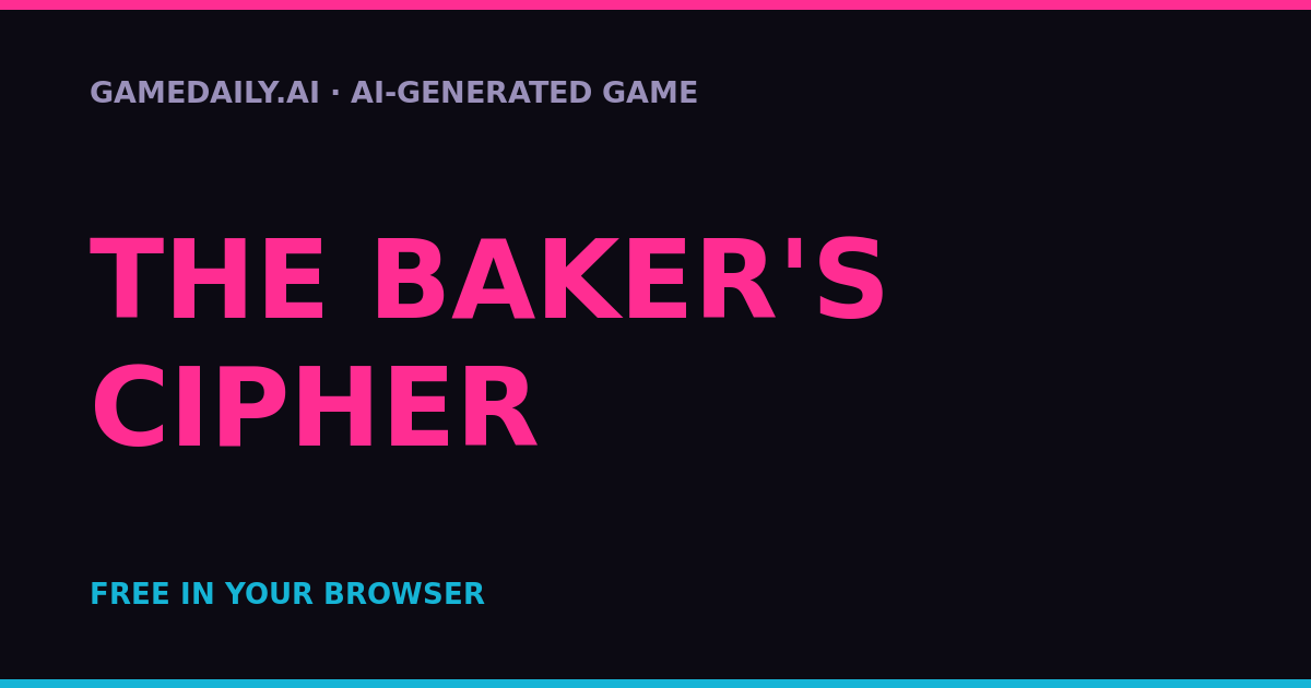 The Baker's Cipher — AI game thumbnail