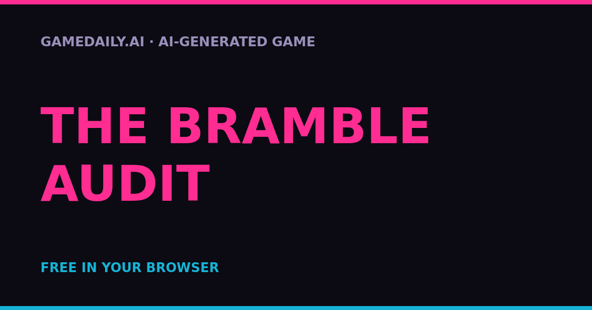 The Bramble Audit — AI game thumbnail