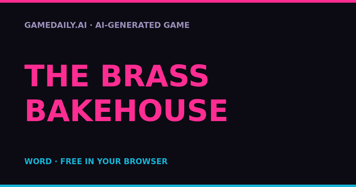 The Brass Bakehouse — AI game thumbnail