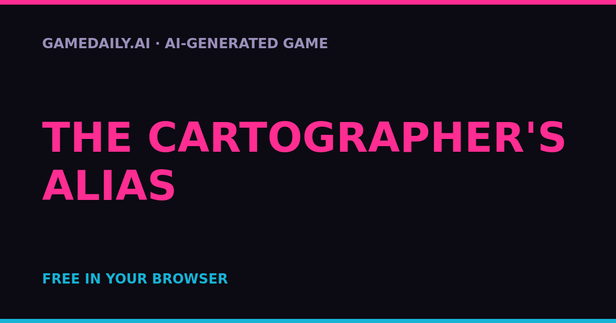 The Cartographer's Alias — AI game thumbnail