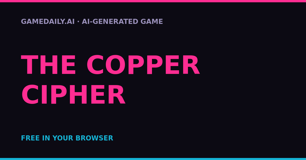 The Copper Cipher — AI game thumbnail