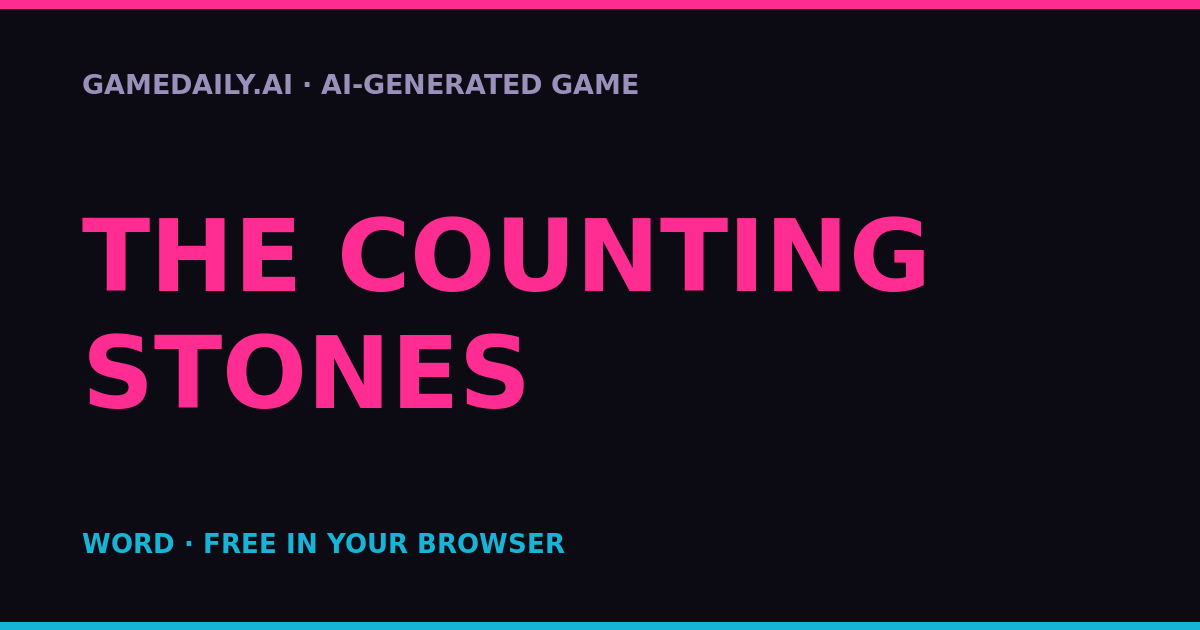 The Counting Stones — AI game thumbnail