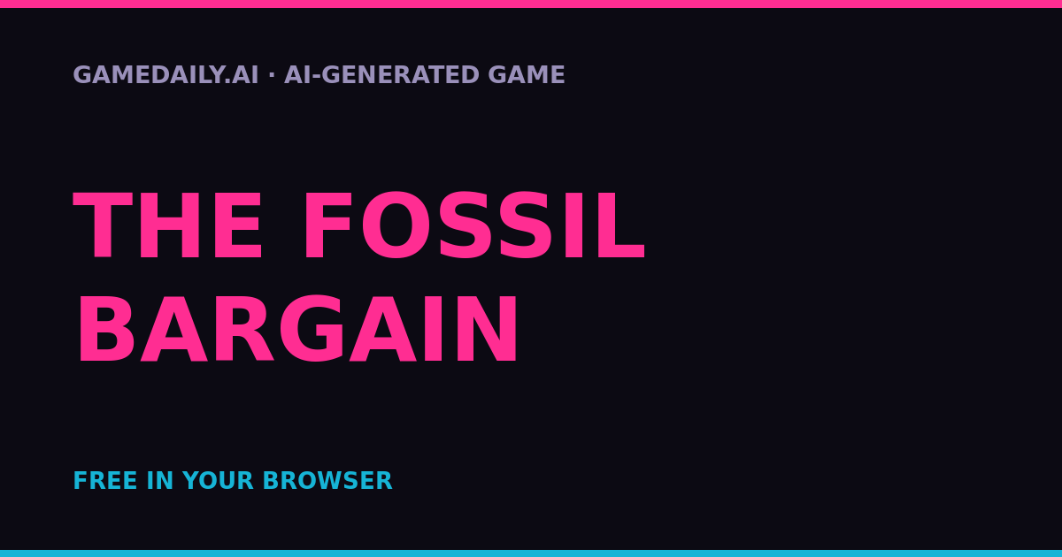The Fossil Bargain — AI game thumbnail