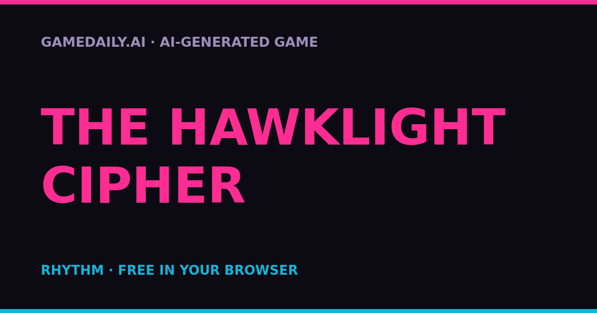 The Hawklight Cipher — AI game thumbnail