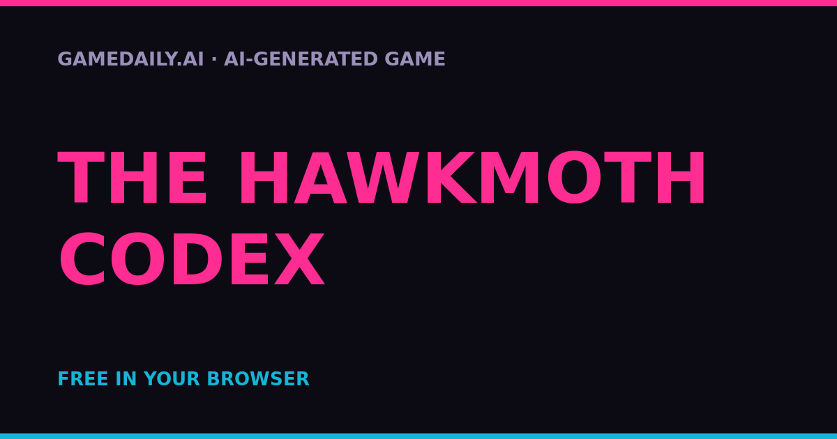 The Hawkmoth Codex — AI game thumbnail
