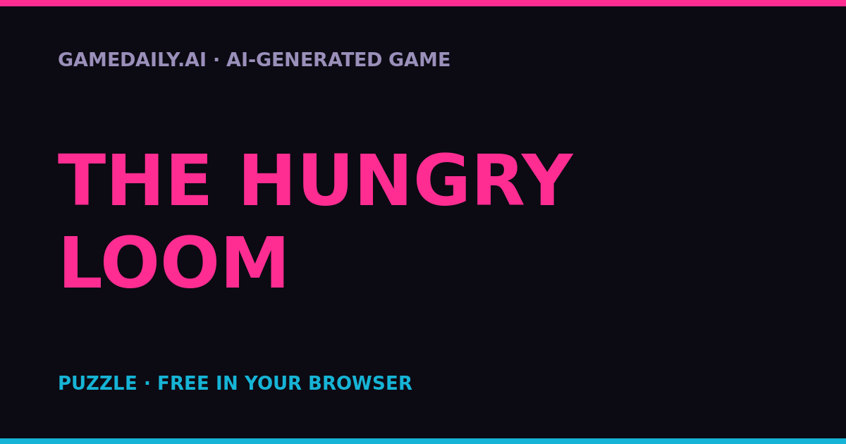 The Hungry Loom — AI game thumbnail
