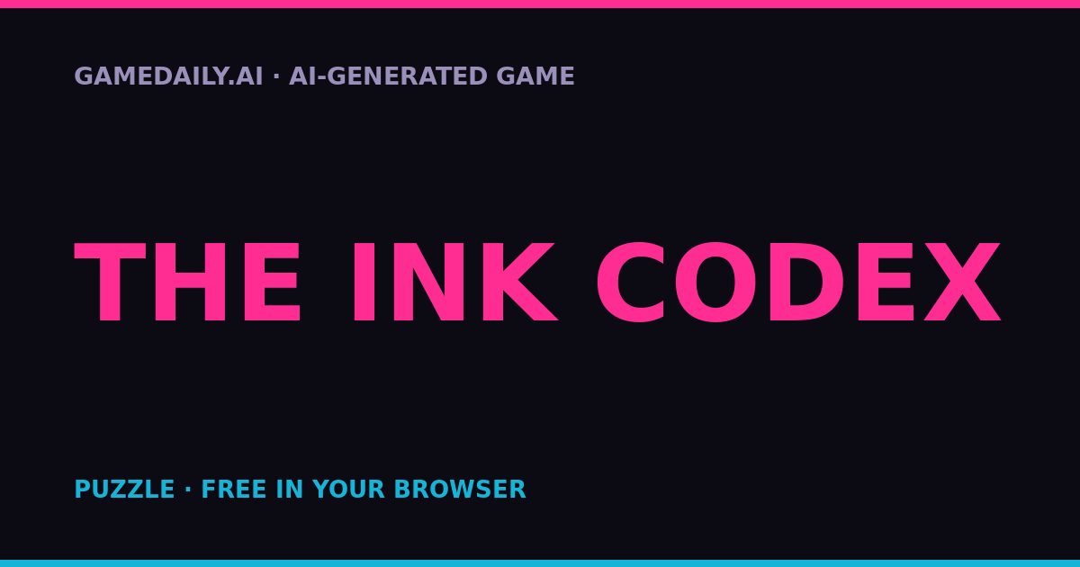 The Ink Codex — AI game thumbnail