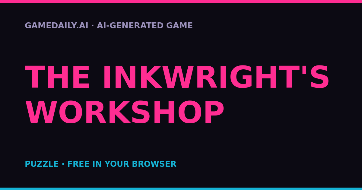 The Inkwright's Workshop — AI game thumbnail