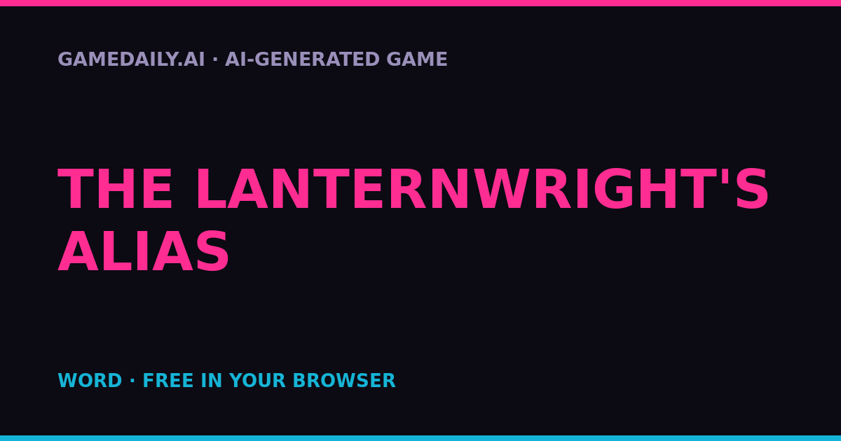 The Lanternwright's Alias — AI game thumbnail