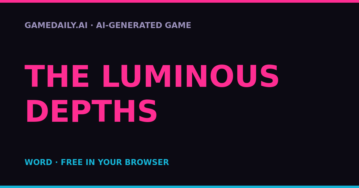 The Luminous Depths — AI game thumbnail