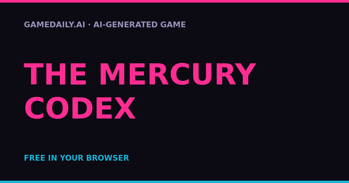 The Mercury Codex — AI game thumbnail