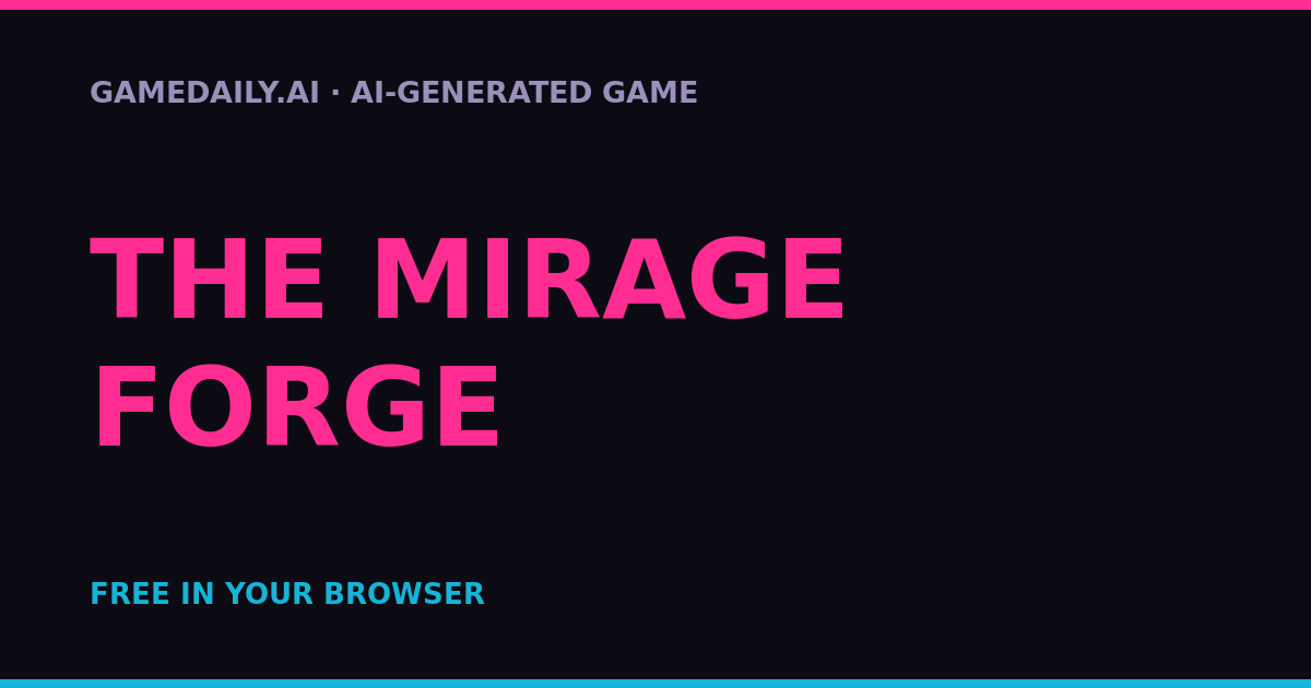 The Mirage Forge — AI game thumbnail
