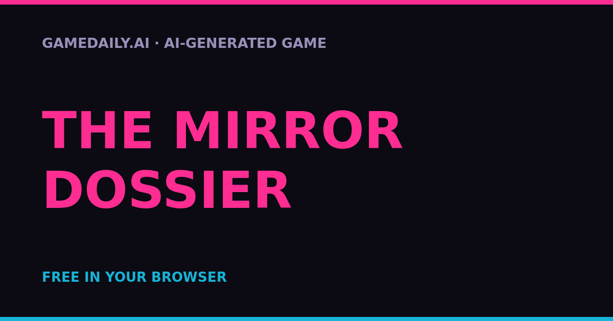 The Mirror Dossier — AI game thumbnail