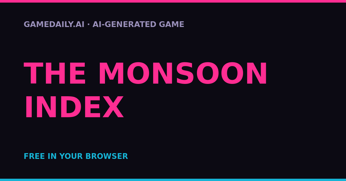 The Monsoon Index — AI game thumbnail