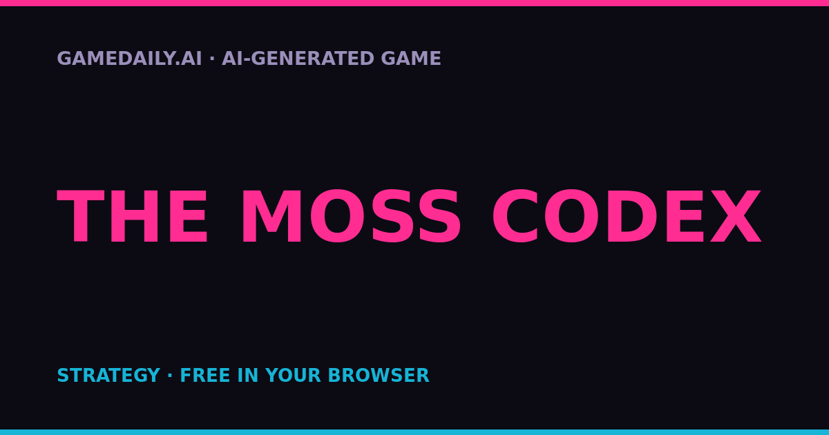 The Moss Codex — AI game thumbnail