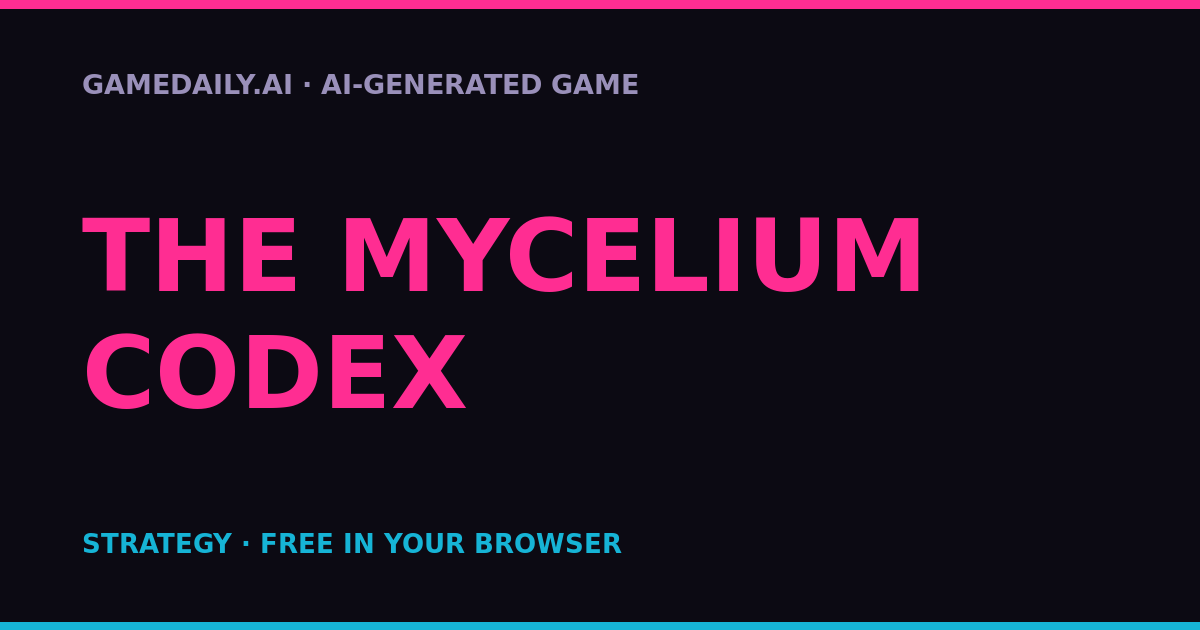 The Mycelium Codex — AI game thumbnail