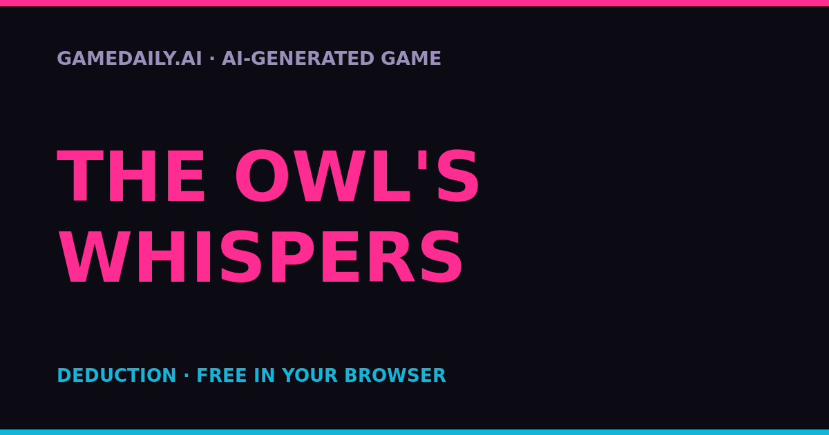The Owl's Whispers — AI game thumbnail