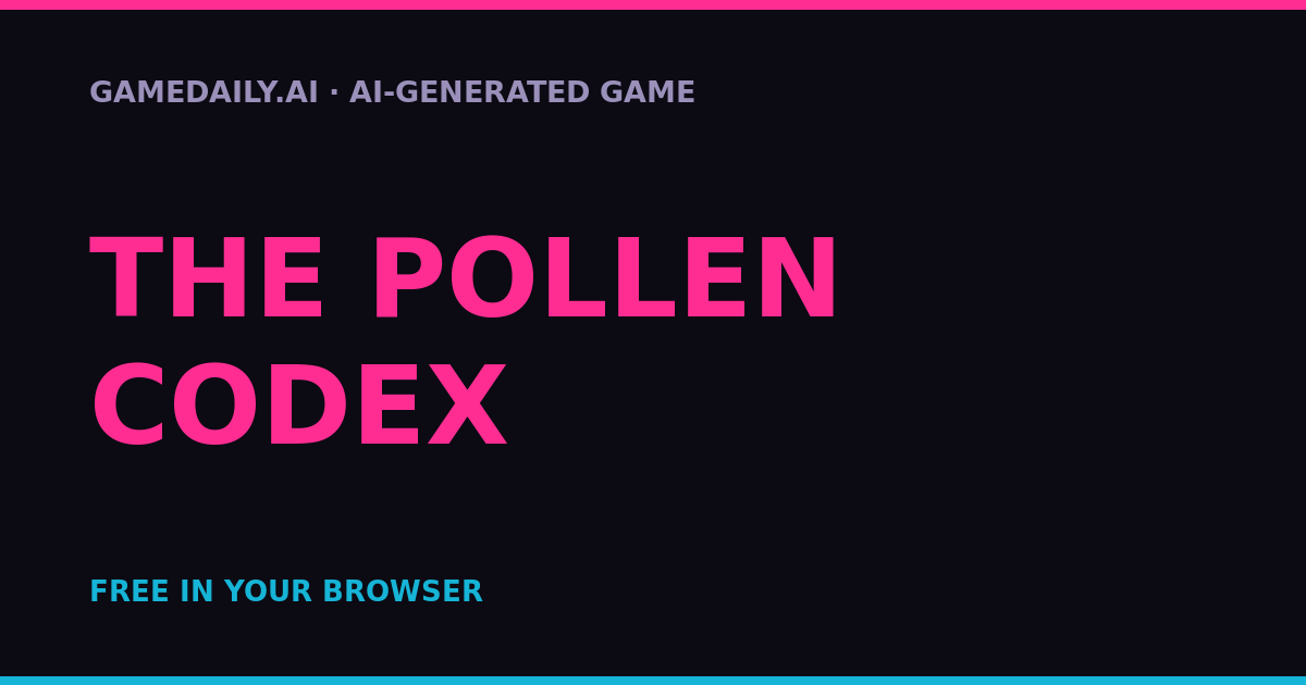 The Pollen Codex — AI game thumbnail