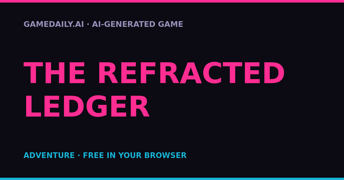 The Refracted Ledger — AI game thumbnail