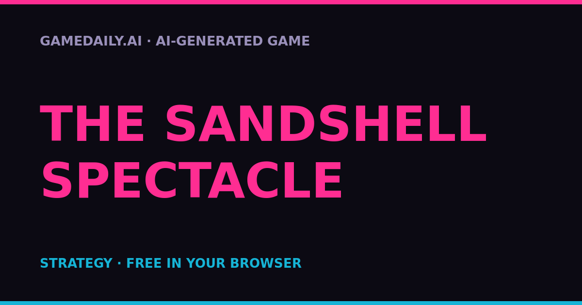 The Sandshell Spectacle — AI game thumbnail