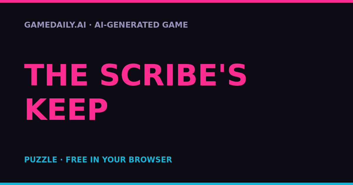 The Scribe's Keep — AI game thumbnail