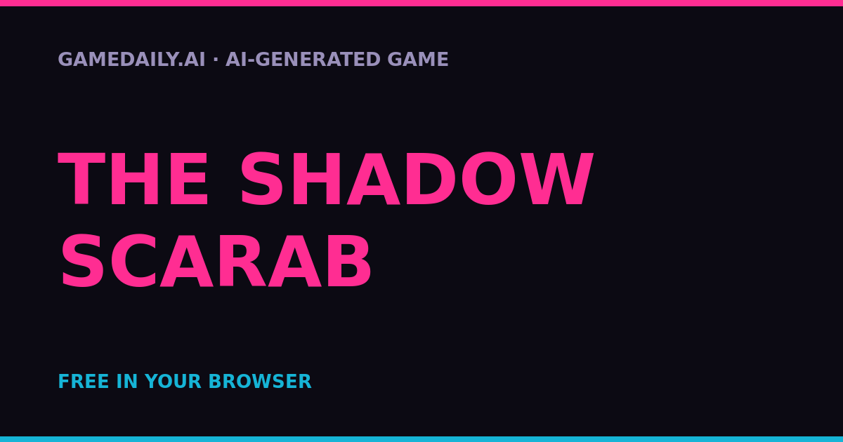 The Shadow Scarab — AI game thumbnail