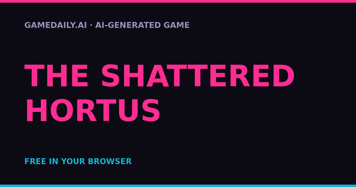 The Shattered Hortus — AI game thumbnail