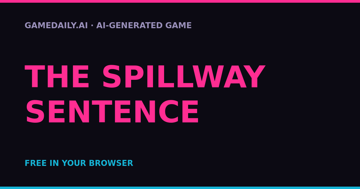 The Spillway Sentence — AI game thumbnail