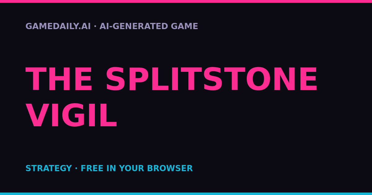 The Splitstone Vigil — AI game thumbnail