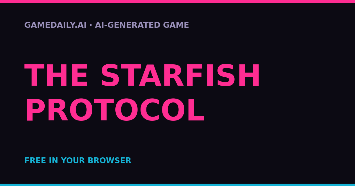 The Starfish Protocol — AI game thumbnail