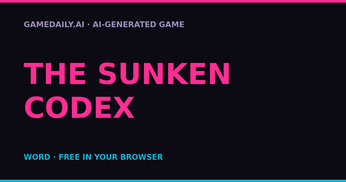 The Sunken Codex — AI game thumbnail