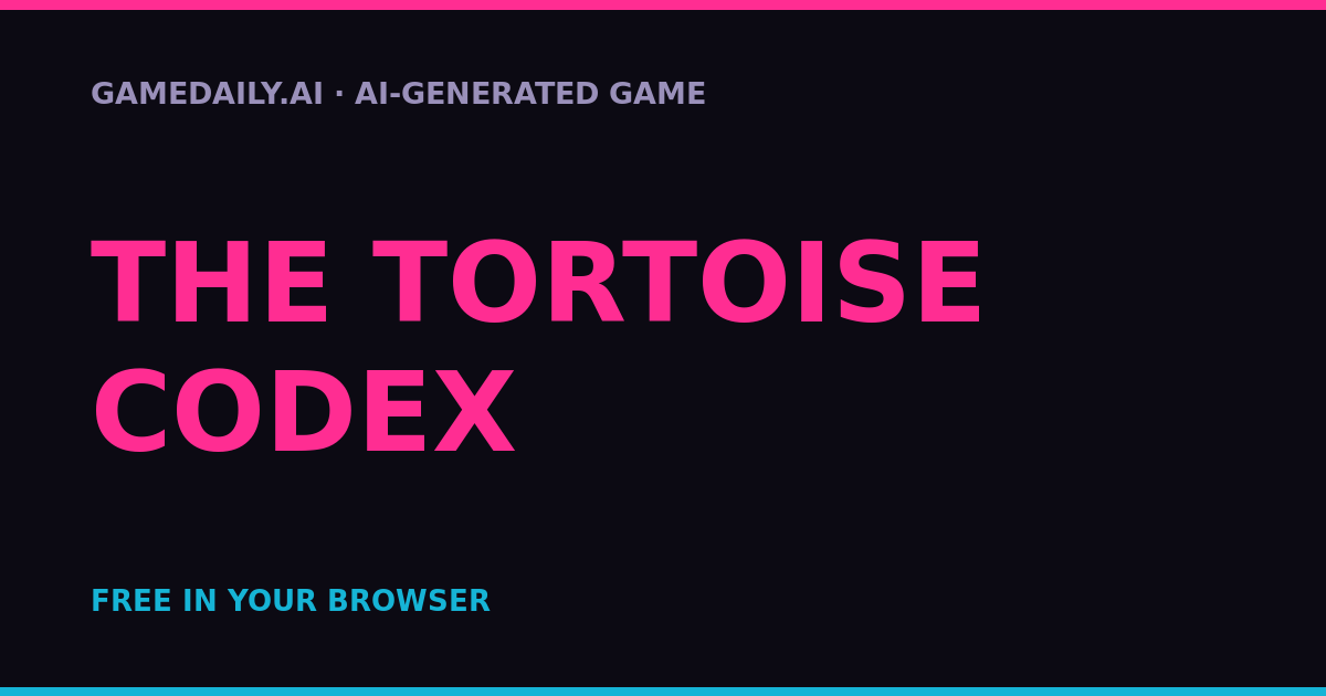 The Tortoise Codex — AI game thumbnail