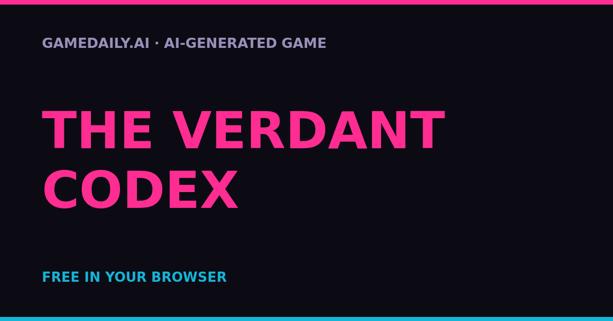The Verdant Codex — AI game thumbnail