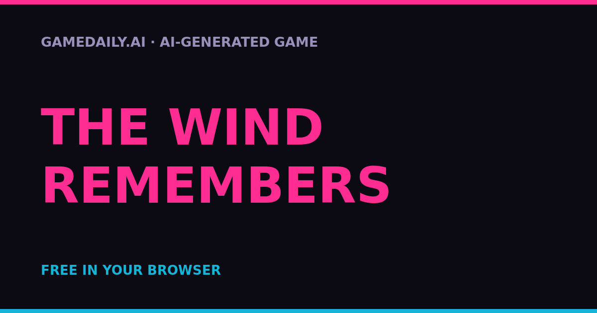 The Wind Remembers — AI game thumbnail