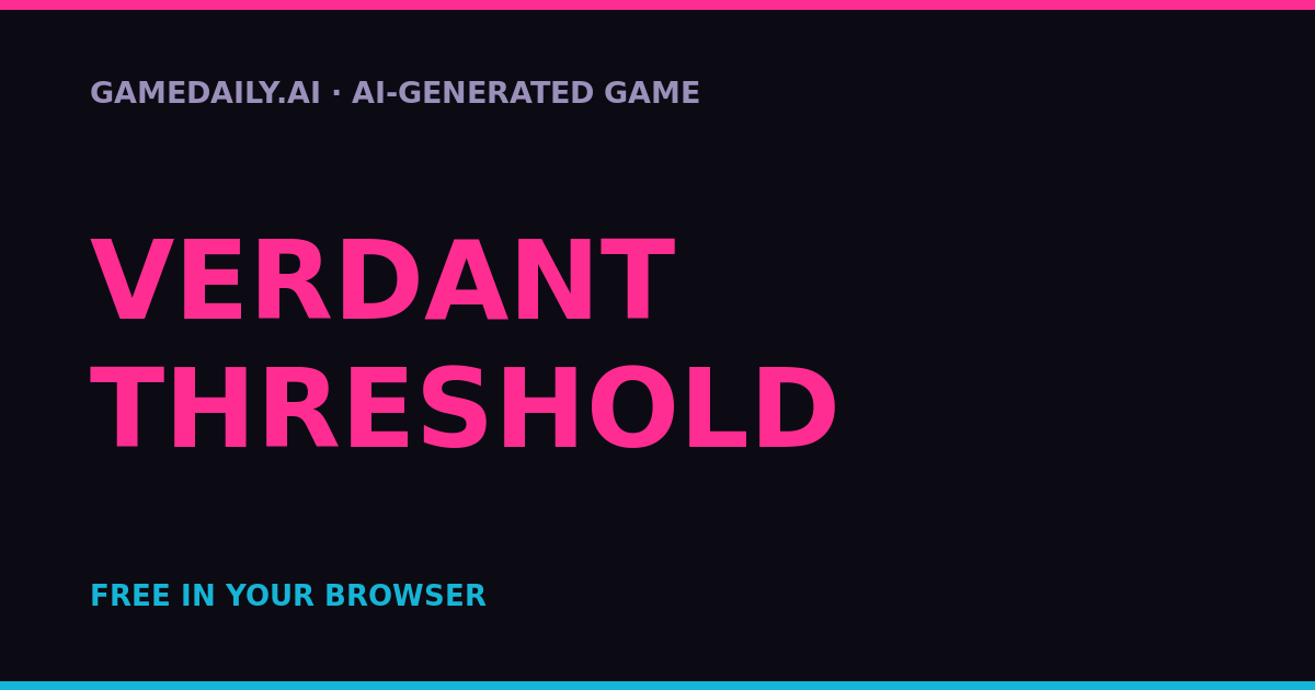 Verdant Threshold — AI game thumbnail
