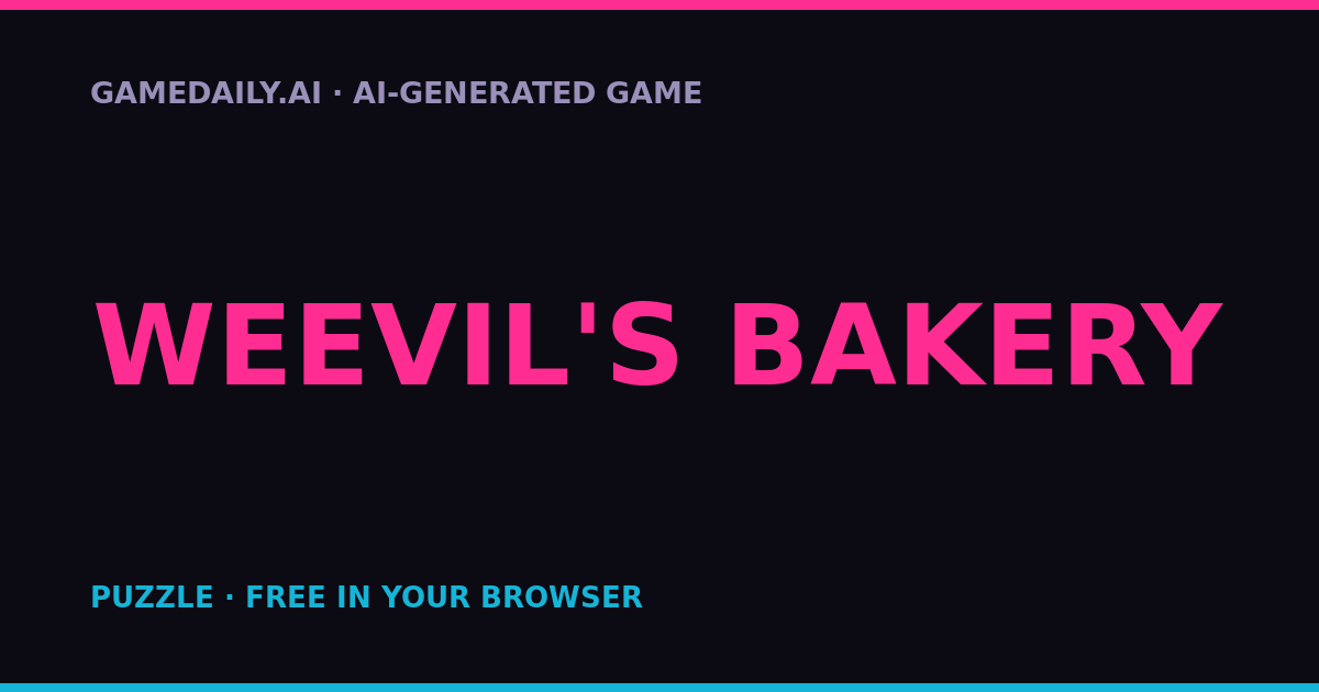 Weevil's Bakery — AI game thumbnail