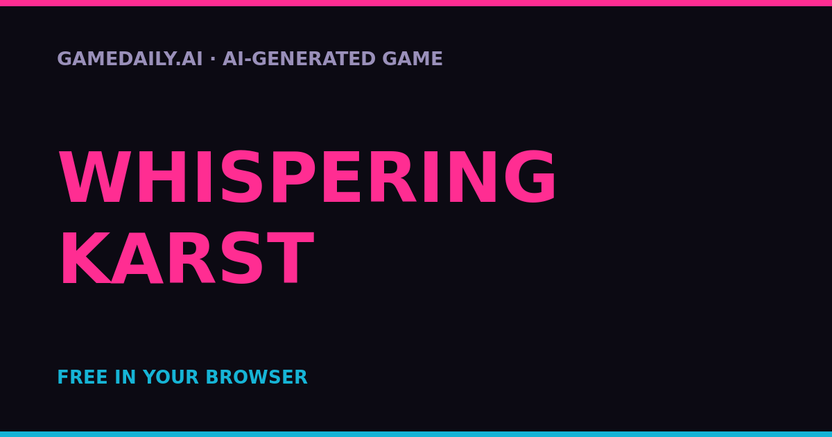 Whispering Karst — AI game thumbnail