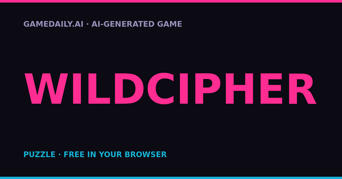 Wildcipher — AI game thumbnail